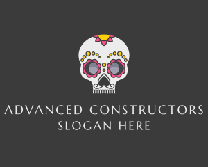 Festive Calavera Skull logo design