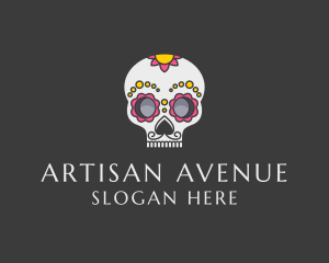 Festive Calavera Skull logo design