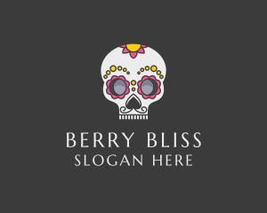 Festive Calavera Skull logo design