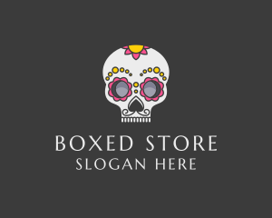 Festive Calavera Skull logo design