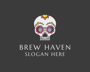 Festive Calavera Skull logo design