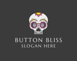 Festive Calavera Skull logo design