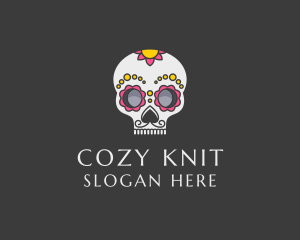 Festive Calavera Skull logo design