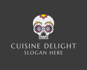 Festive Calavera Skull logo design