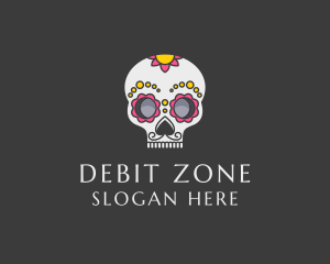 Festive Calavera Skull logo design