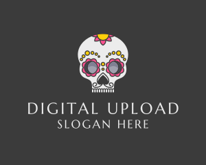 Festive Calavera Skull logo design