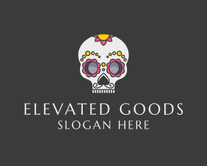 Festive Calavera Skull logo design