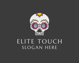 Festive Calavera Skull logo design