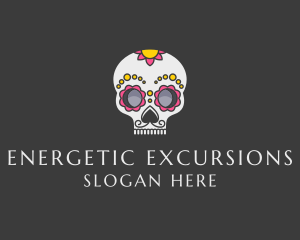 Festive Calavera Skull logo design