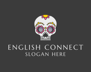 Festive Calavera Skull logo design