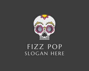 Festive Calavera Skull logo design