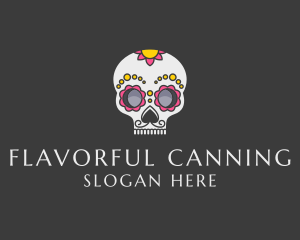 Festive Calavera Skull logo design