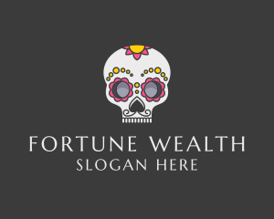 Festive Calavera Skull logo design