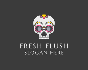 Festive Calavera Skull logo design