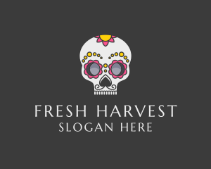 Festive Calavera Skull logo design