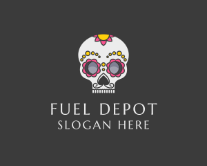 Festive Calavera Skull logo design