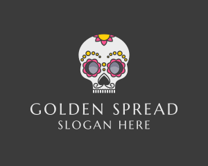 Festive Calavera Skull logo design