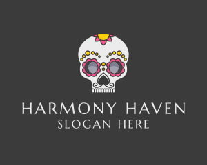 Festive Calavera Skull logo