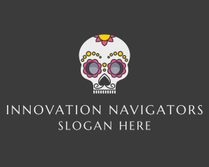 Festive Calavera Skull logo design