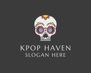 Festive Calavera Skull logo design