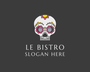 Festive Calavera Skull logo design