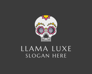 Festive Calavera Skull logo design