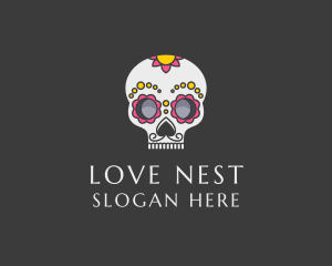 Festive Calavera Skull logo design