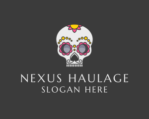 Festive Calavera Skull logo design