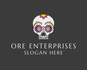 Festive Calavera Skull logo design