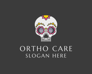 Festive Calavera Skull logo design