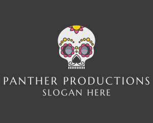 Festive Calavera Skull logo design