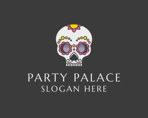 Festive Calavera Skull logo design