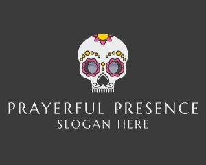 Festive Calavera Skull logo design