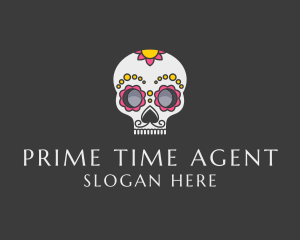 Festive Calavera Skull logo design