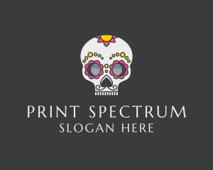 Festive Calavera Skull logo design