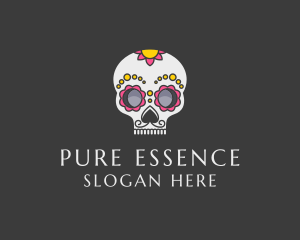 Festive Calavera Skull logo design