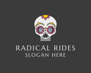 Festive Calavera Skull logo design