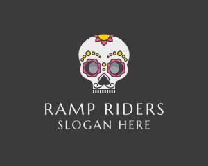 Festive Calavera Skull logo design