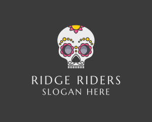 Festive Calavera Skull logo design