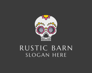 Festive Calavera Skull logo design