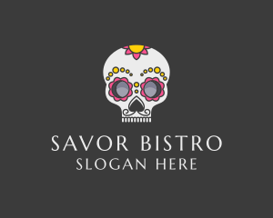 Festive Calavera Skull logo design