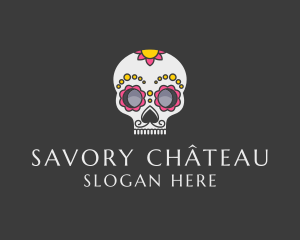 Festive Calavera Skull logo design