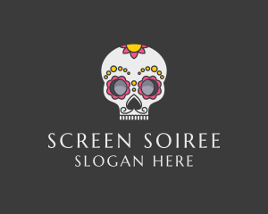 Festive Calavera Skull logo design