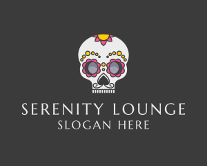 Festive Calavera Skull logo design