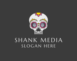 Festive Calavera Skull logo design