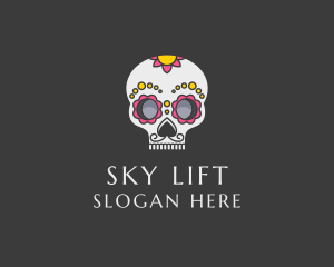 Festive Calavera Skull logo design