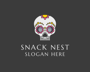 Festive Calavera Skull logo design