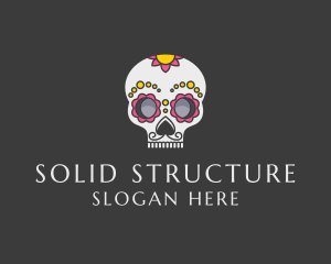 Festive Calavera Skull logo design