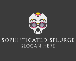 Festive Calavera Skull logo design