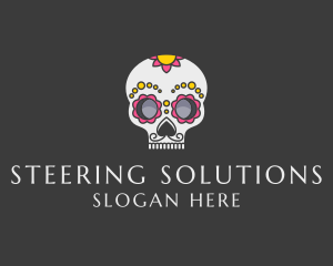 Festive Calavera Skull logo design